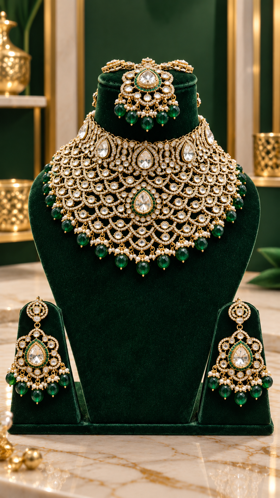 Green Bridal Jewellery
