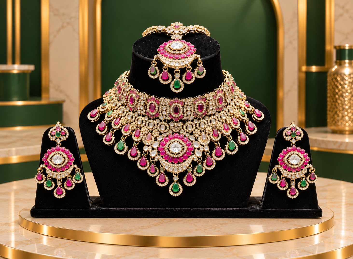 Rani Green Bridal Jewellery
